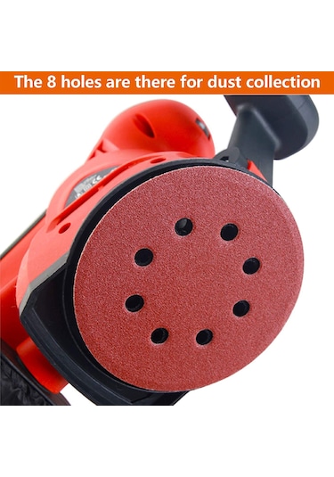 E25192 50 Adet Zımpara Diskleri 5.9 İnç 150 Mm 8 Delik 240/180/120/80/60