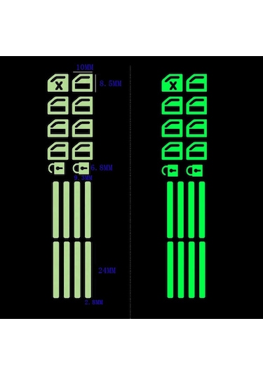 Araba Cam Sticker Kaldırıcı Modifiye Sticker Araba Aydınlık Anahtarı Araba Cam Düğmesi Araba Sticker Aydınlık Yeşil