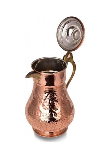 Penguen El İşlemeli Bakır Sürahi