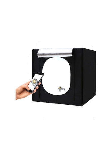 Deyatech 40 x 40 CM Katlanabilir Ledli Pro Ürün Çekim Çadırı