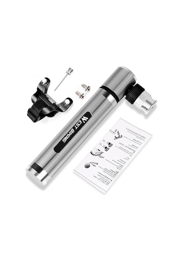 Hombey 160psı Yüksek Basınçlı Mini Bisiklet Pompa, Alüminyum Gövde, Taşınabilir, Bisiklet Lastikleri Ve Toplar İçin, Fikstürle