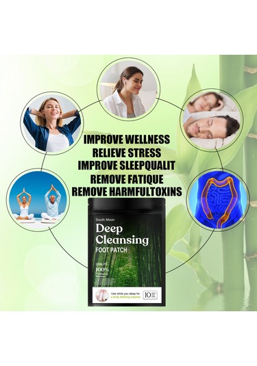 Mufunye Doğal Bambu Kömürlü Ayak Bantları - Stres Giderici, Rahat Uyku Sağlayan Masaj Pedi 10 Adet Beyaz