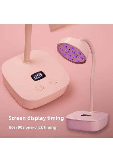 Willowhaven Pembe Otomatik Sensörlü 360 Esnek Kablosuz Manikür Lambası Jel Tırnaklar İçin Şarj Edilebilir Led Işık 2 Zamanlayıcı
