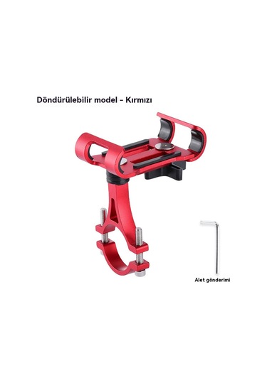 Bisiklet Alüminyum Alaşımlı Sa Telefon Tutacağı, Bisiklet Ve Motosiklet Navigasyon Standı Kırmızı