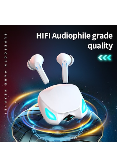 Jeemson Oyuncu T28 Tws Kablosuz Kulaklık - Profesyonel Oyun Çipi, Gecikmesiz, Su Geçirmez, Dokunmatik Kontrol, Beyaz