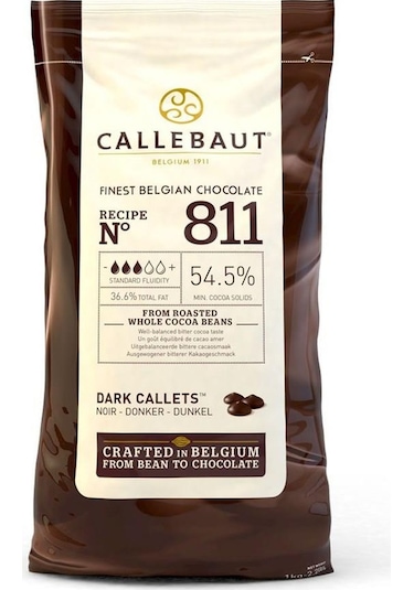 CALLEBAUT BİTTER KUVERTÜR DAMLA ÇİKOLATA 1 KG 811