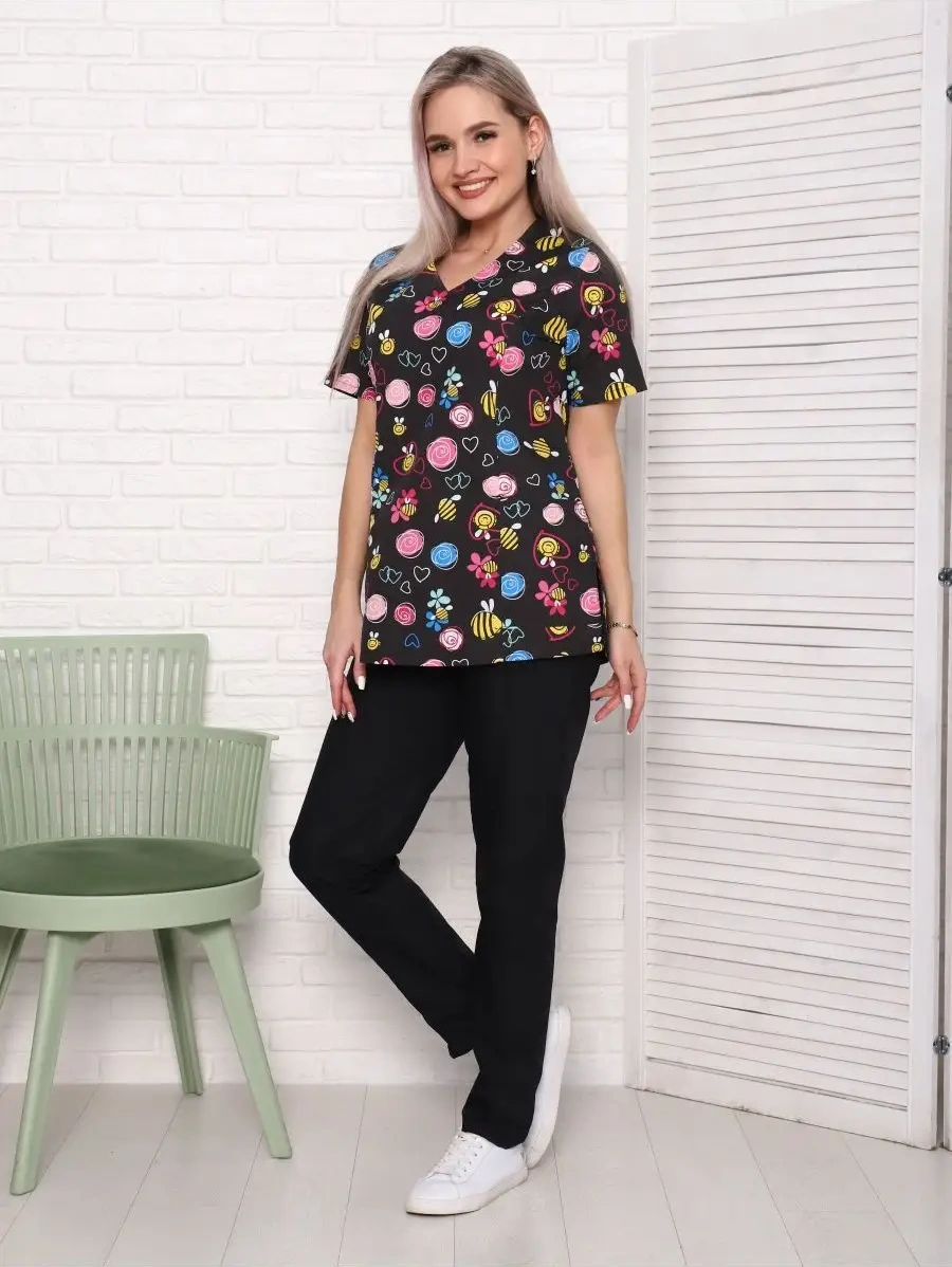 Medicina Plus Kadın Cerrahi Gömlek 139735570 Siyah Melanj