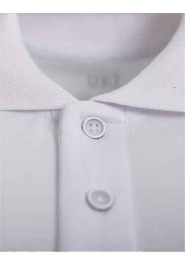 Uki Beyaz Comfort Fit Polo Yaka Pike T-shirt Beyaz