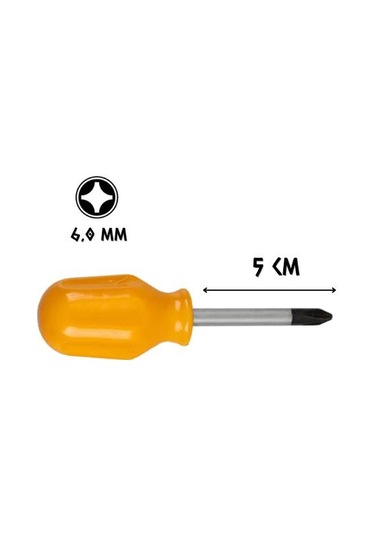 Kupa Küçük Topaç Tornavida Yıldız Uçlu 6.0 - 5 Cm.