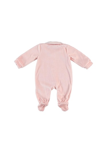 Monaroza Kız Bebek Omuz Detaylı Pembe Bebek Tulum 7578 001