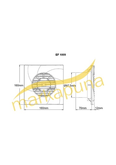 Bvn Ef 1009 Plastik 10 Cm 100 M³/H Banyo Tuvalet Aspiratörü