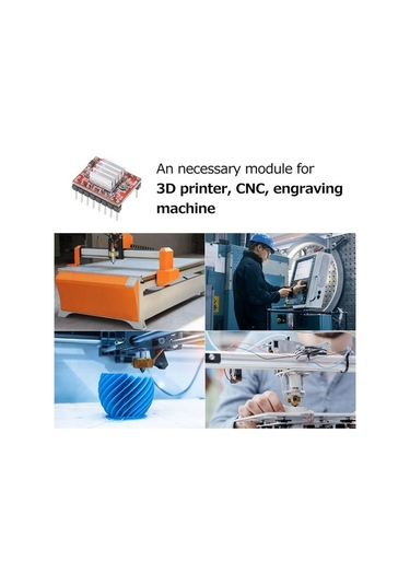 Moly 5 Adet 3d Yazıcı A4988 Adım Motor Sürücü Modülü Soğutucu Kırmızı