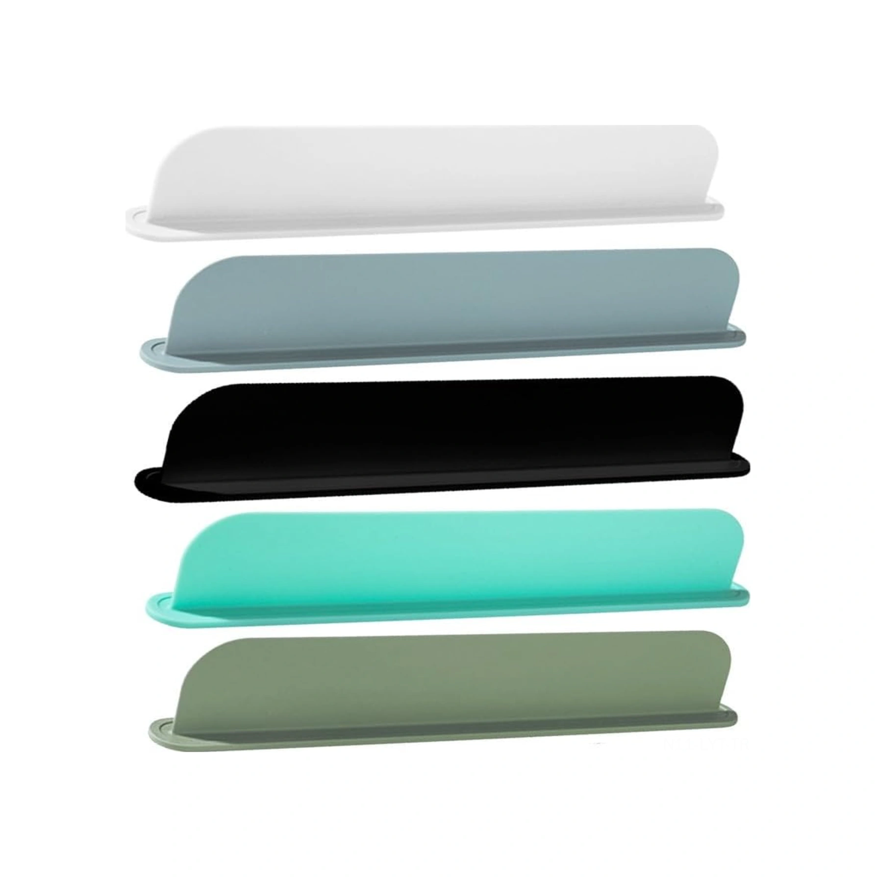 Youtek Yeşil Silikon Lavabo Su Spreyi Engelleyici, Mutfak/banyo Su Engeli, Dayanıklı, 49x5x8.5 Cm, Yıkama Makinesine Uygun, Kolay Temizlenir Yeşil