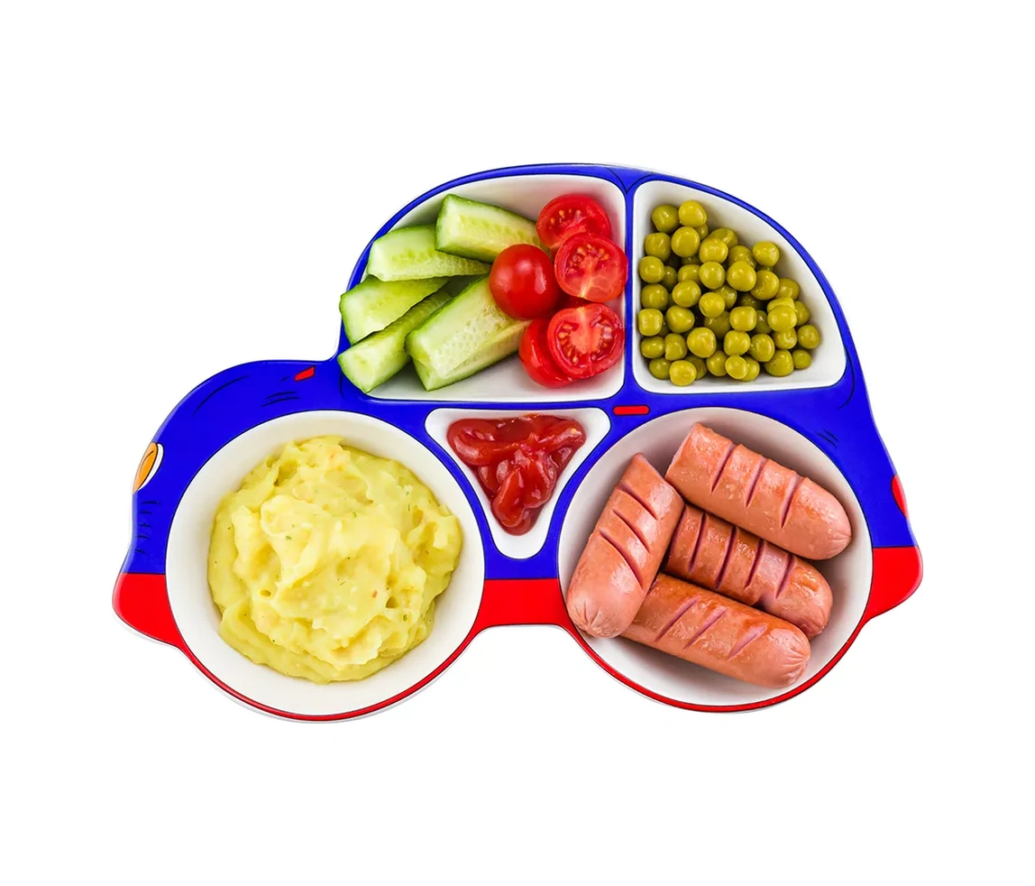 Elan Gallery Menenjsız Tabak "araba", 5 Bölmeli 14333658 Mavi