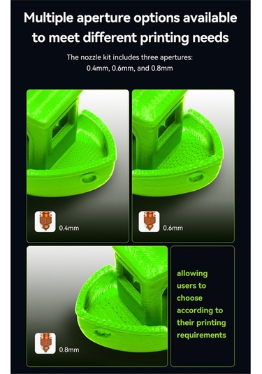 K2 Plus 3d Yazıcı Aksesuarları İçin K2 Plus Nozul Değiştirme Kiti 0.2mm