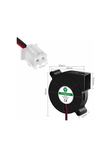 12v 5015 Salyangoz Fan