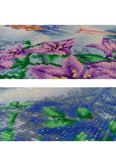 Fortunelane 30x40cm Kent Desenli 5d Pırlanta Tablo - Kanvas + Reçine, Dairesel Tam Pırlanta, Çerçeve Hariç