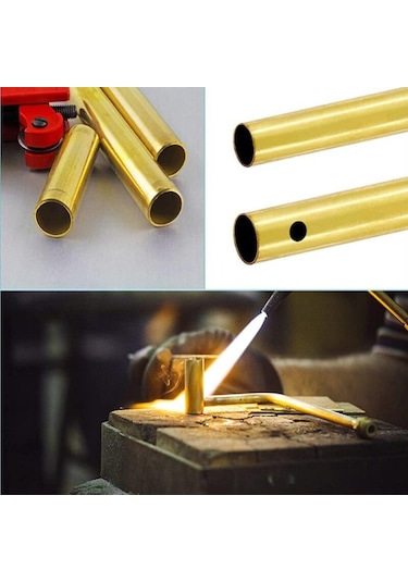 1 Adet Pirinç Boru Dıy Tüp Yuvarlak Çap 2/3/4/5/6/7/8/10/14/16/20mm L200mm 300mm Pirinç Boru Pirinç Boru Kesme