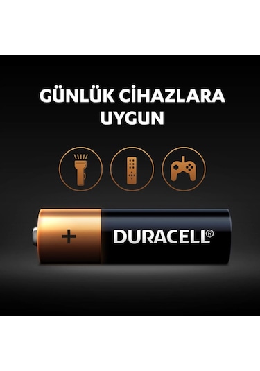 Duracell Alkalin AA Kalem Pil 1,5V 4'lü Paket (LR6 / MN1500)