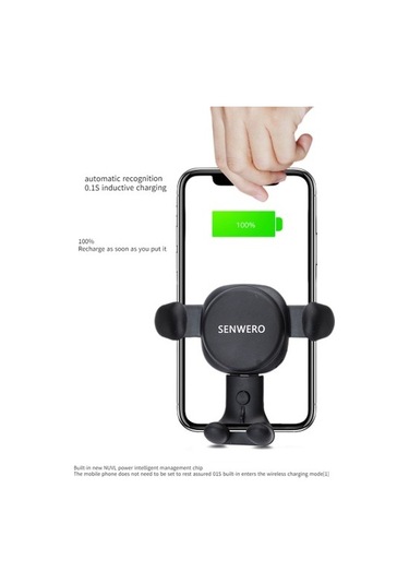 Wisdomselect Kablosuz Araç Şarj Cihazı, Vantuzlu Kontrol Paneli Teleskopik Braketi - Kablosuz Şarj Cihazı Olmayan Yonca Vantuzlu Pekoyz