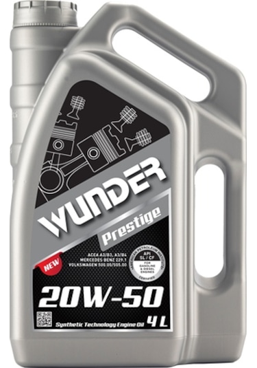 Wunder 20W-50 Motor Yağı 4 L