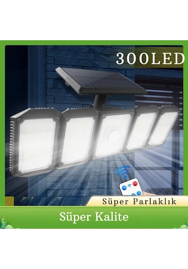 Monozone 300led Solar Güneş Enerjili Bahçe Duvar Lambası