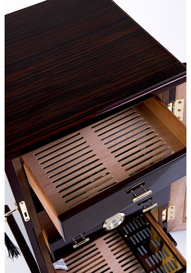 Premiumquality La Paz 7 Çekmeceli Sedir Humidor Puro Kutusu