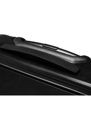 Orta Boy %100 Polikarbon Valiz Parlak Siyah 1815 Siyah