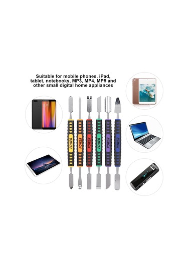 Folinda Tam Metal Cep Telefonu, Tablet, Dizüstü Bilgisayar Tamir Aracı - Kaygan Kullanim, Kayup Giriş, Kabuk Açma, Dayanıklı Çekiciler Seti 6 Adet