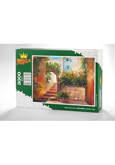King Of Puzzle Yaz Sokağı - İtalya Ahşap Puzzle 3000 Parça