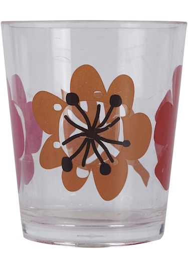 DİŞ FIRÇALIK VE MACUN KABI KIRMIZI PAPATYA AKRİLİK 8X8X9CM 350ML Diğer