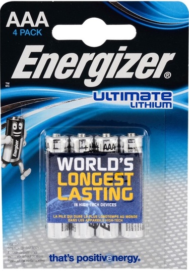 Energizer Ultimate Lithium L92-AAA İnce Kalem Pil 4'lü