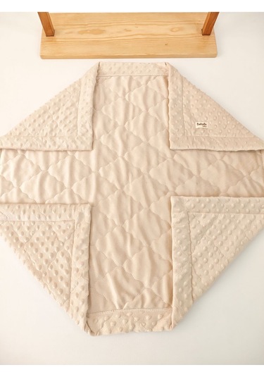 Kapitone Nohut Bebek Kundak Battaniyesi Çift Taraflı / Mevsimlik / Yenidoğan / Hastaane Çıkışı Bej