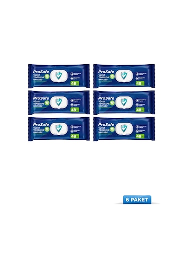 Prosafe Vücut Temizleme Havlusu 48'li X6 6'lı Set