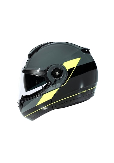 Zeus Zs-3050 Be7 Grey Fluo Yellow Çene Açılır Motosiklet Kaskı