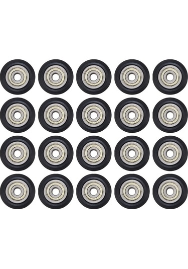 Moly Yunboo 3d Yazıcı Pom Pom Tekerlekleri - Dayanıklı 625zz Rulmanlı 20 Adet - 24mm Siyah Çap