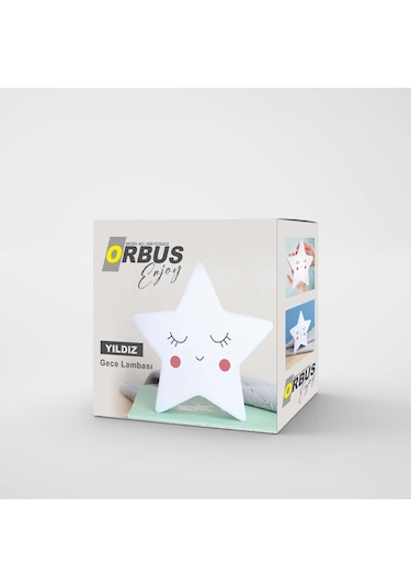 Orbus Silikon Led Işıklı Yıldız Gece Lambası Beyaz Beyaz - Beyaz