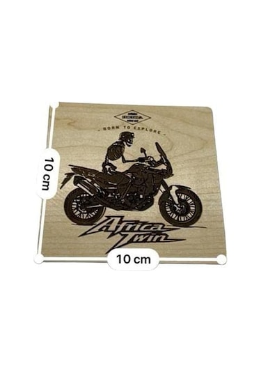 Dalyan Ahşap Africa Twin Kare Bardak Altlığı Bej - Siyah