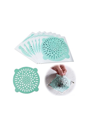 Fortunelane Banyo Mutfak Su Tüpü Saç Toplayıcı, 10cm Çaplı, 60 Adet Yeşil Paket Yeşil