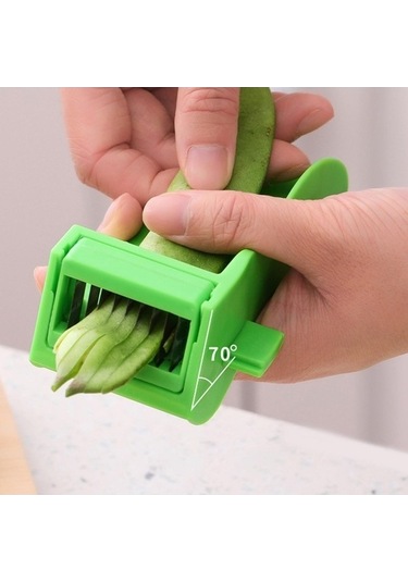 Fastbuy Süper Kolay Kullanım Suntek Fasulye Dilimleyici - Dayanıklı Abs Malzeme - Kırmızı Kırmızı