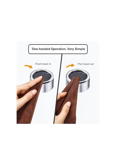 Fosenze Abs Materyal Duvar Tipi Havlu Tutucu, Silikon Pençeli, Kayma Önleyici, Krom Kaplama, Ev & Mutfak Kullanıma Uygun, 1 Adet
