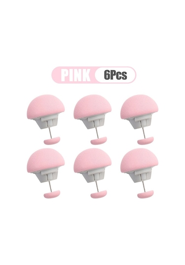 6 Adet Pembe-iskandinav Kapakları Klip Standı Elbise Klipsi 4/6 Adet Battaniye Raptiye Mandal Mantar Yorgan Tutucu Klipler Levha Yatak İçin Kaymaz