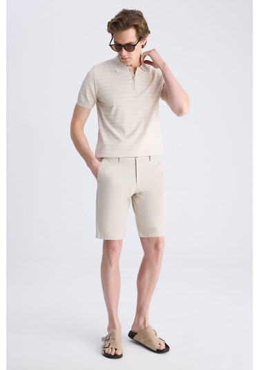 D's Damat Twn Slim Fit Taş Gabardin Pamuklu Şort 4ec13s2097600 S01