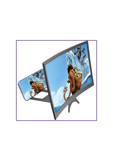 Springsun Selfie Çubuğu Mobil Video Amplifikatörü 3d Kavisli Amplifikatör Cep Telefonu Ekran Amplifikatörü Hd Drama Braketi Çok Satan Siyah