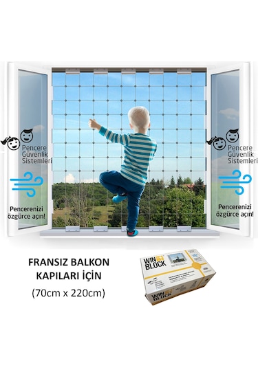 FRANSIZ BALKON KAPISI - WINBLOCK Çocuklar için Pencere Çelik Güve