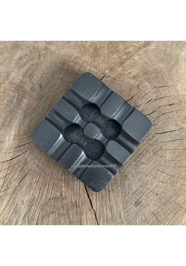 Dmr Oksit Pirinç Küllük Puro Küllüğü Siğara Küllük 10 10cm Mat Siyah