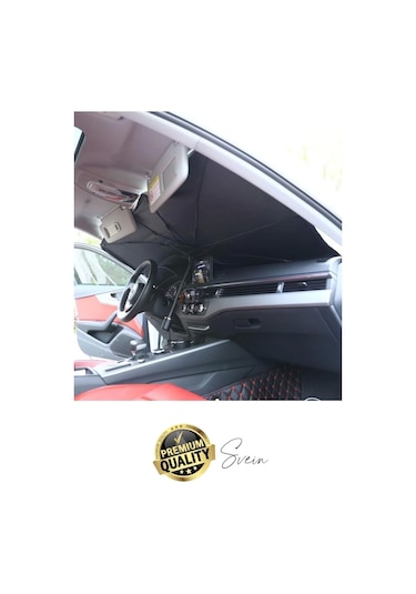 Premium Büyük Boy Titanyum Tüm Araçlarla Uyumlu Geçirmez Dayanıklı Araç İçi Ön Cam Şemsiye Güneşlik