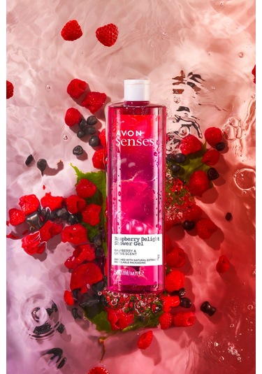 Avon Senses Rapsberry Delight Frambuaz ve Frenk Üzümü Kokulu Duş Jeli 500 ML