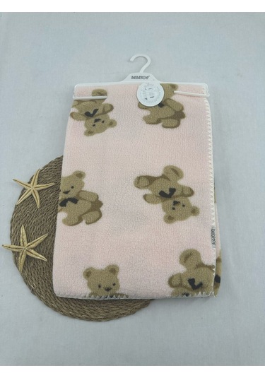 Ayı Desenli Velsoft Battaniye Pembe