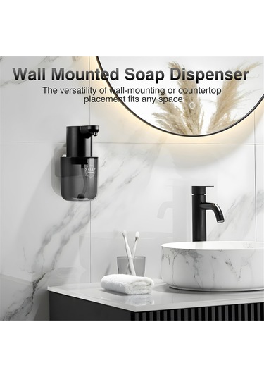 Xiaaokeji Otomatik Sabunluk, Otomatik Sabunluk Duvara Monte, Siyah Siyah